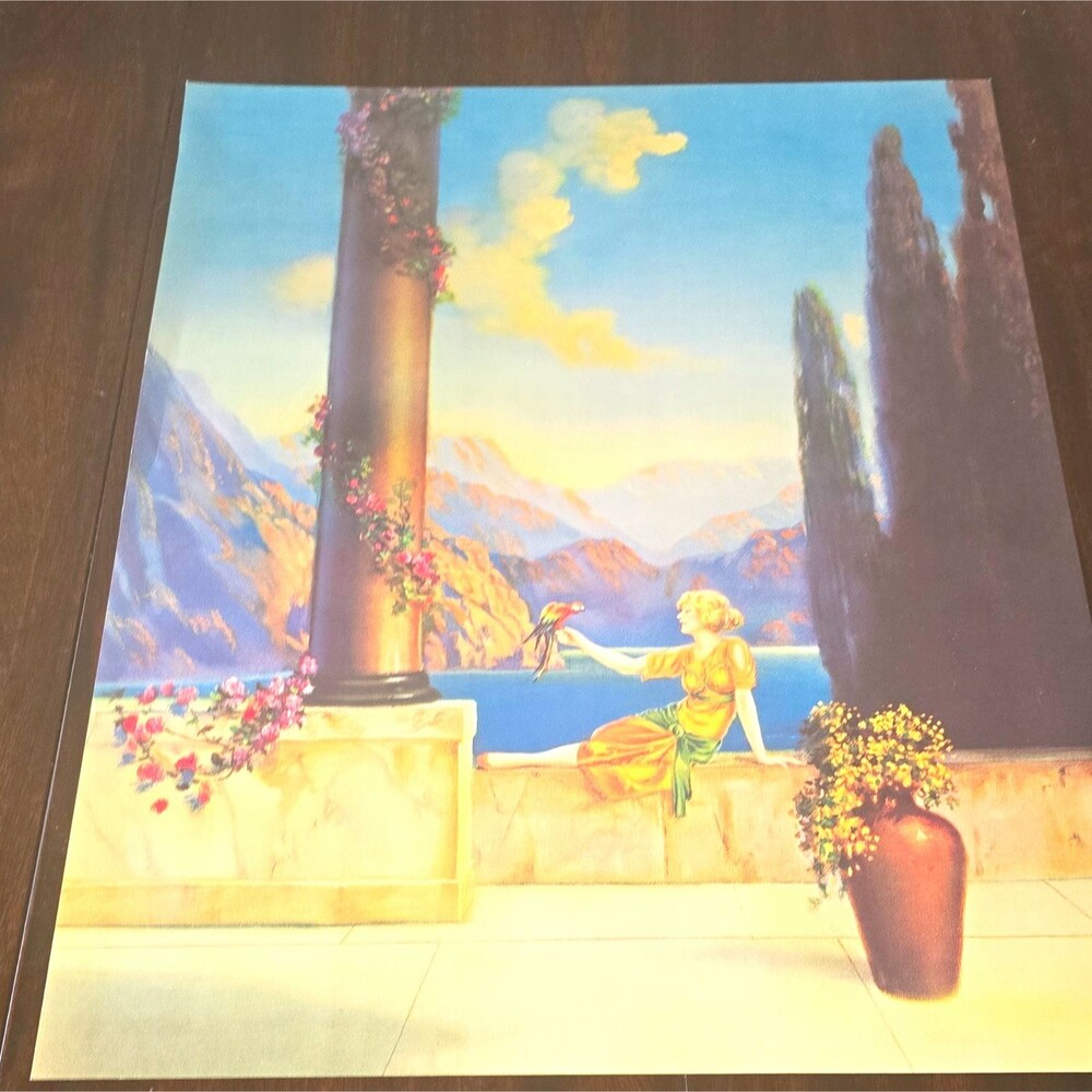 R Atkinson Fox Romance Canyon Lithograph Print Deco 16x20 unsigned